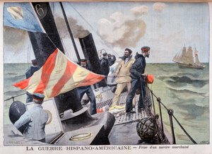 The Catching of a Merchant Vessel, Spanish-American War, 1898 by Fortuné Méaulle