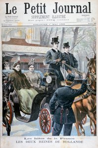 The two queens of Holland visiting Paris, France by Fortuné Méaulle
