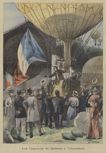 Balloon Race at Vincennes, Paris by Fortune Louis Meaulle
