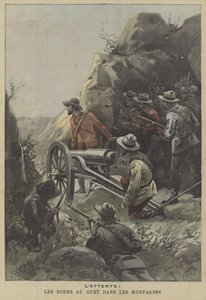 Boers preparing to carry out an ambush in the mountains