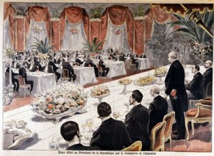 Dinner offered to President of the Republic Felix Faure by Commerce and Industry, “Le petit journal” October 24 by Fortune Louis Meaulle