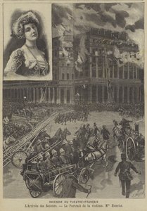 Fire at the Theatre-Francais, Paris by Fortune Louis Meaulle