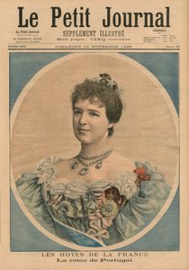 French Hosts, Queen Amelie of Portugal, front cover illustration from 