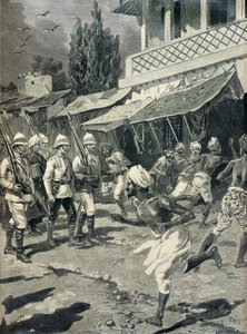 Insurrection in the City of Bombay in 1898 by Fortune Louis Meaulle