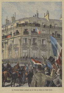 Paul Kruger, Former President of Transvaal, on the Balcony of the Hotel Scribe in Paris, Receiving the Acclaim of the Crowd