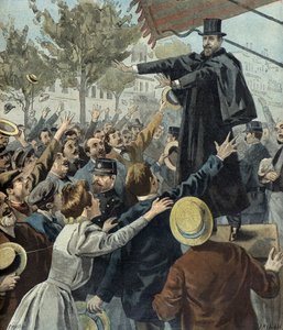 Paul Deroulede at a Demonstration in Paris in 1898 by Fortune Louis Meaulle