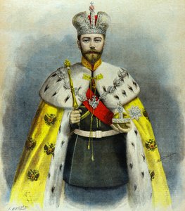 Portrait of Tsar Nicholas II in Coronation Costume in May 1896 by Fortune Louis Meaulle