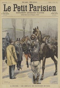 Teams of horses for a gala at the Elysee Palace, Paris