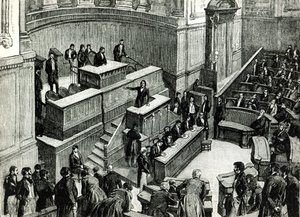 Victor Hugo in the Chamber of Peers, c. 1885 by Fortune Louis Meaulle