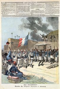 The French Flag Entering Abomey by Fortune Louis Meaulle and Henri Meyer