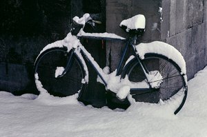Cycling in the Snow, Florence