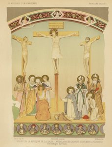 The Crucifixion of Jesus Christ, Fresco in the Convent of San Marco, Florence by Fra (after) Angelico