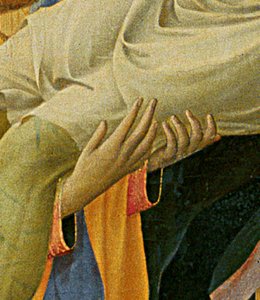 Santa Trinita Altarpiece, frame and pinnacles by Lorenzo Monaco (detail)