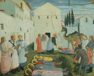 The Burial of Saints Cosmas and Damian by Fra  Angelico