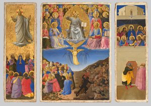 Triptych of the Last Judgment, Ascension, and Pentecost by Fra Angelico