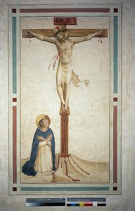 The Crucifixion with Saint Dominic. Inscription 