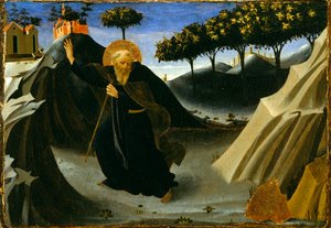 St. Anthony Abbot Shunning the Mass of Gold, 1430s by Fra Angelico