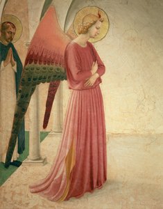 The Annunciation (detail of the Angel Gabriel and St. Peter the Martyr)