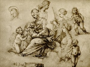 Study on a Madonna by Fra Bartolomeo
