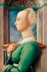Profile Portrait of a Young Woman by Fra Filippo Lippi