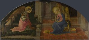 The Annunciation Medici Panel, c. 1450 by Fra Filippo Lippi
