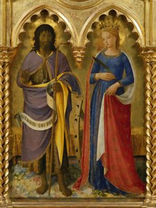 Saint John the Baptist and Saint Catherine of Alexandria (from the Perugia Altarpiece)