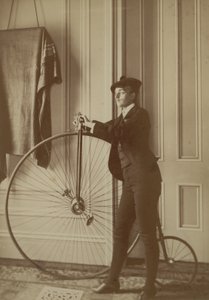 Inside the House with a Penny Farthing Bicycle, c.1890