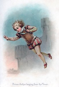Prince Arthur leaping from the Tower