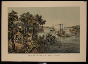 Low water in the Mississippi Robert E Lee