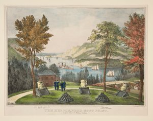 The Hudson, from West Point. Grounds of the U.S. Military Academy