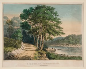 View Near Highbridge, Harlem River, N.Y. by Frances Flora Bond Palmer