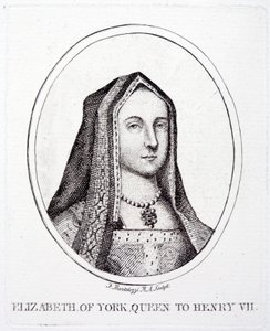 Elizabeth of York, Queen Consort of King Henry VII by Francesco (after) Bartolozzi