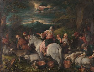 Abraham Leaves Haran by Francesco (attr. to) Bassano