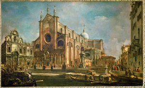 Campo of the church Giovanni e Paolo with the Scuola di San Marco and the monument of Colleoni, Venice