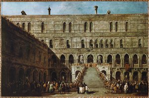 Coronation of the Doge of Venice on the Stairs of the Giants of the ducal palace