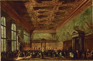The council hall in the Doges