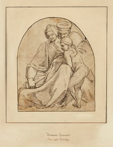 A Family Group Reading by Francesco (manner of) Granacci