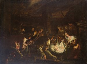 Adoration of the Shepherds, 1588-90 by Francesco Bassano