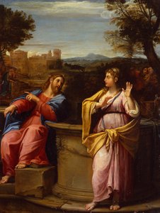 Christ and The Woman of Samaria at the Well by Francesco Albani