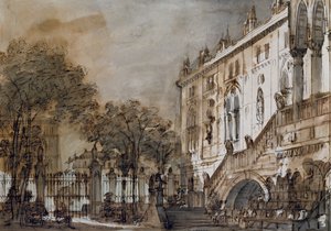 Set design by Francesco Bagnara for Otello, opera by Rossini, for performance at La Fenice Theatre in Venice