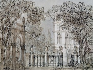 Set design for Otello, opera by Rossini, for performance at La Fenice Theatre in Venice by Francesco Bagnara