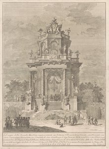 The Seconda Macchina for the Chinea of 1782: A Countryside Festival at Night by Francesco Barbazza, after Giuseppe Palazzi