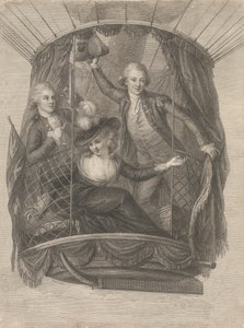 Ascension of Madame Sage, Chevalier Biggin and Captain Vincent Lunardi in a Balloon, June 20, 1785 by Francesco Bartolozzi