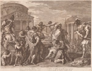Camillus Rescuing Rome From Brennus by Francesco Bartolozzi