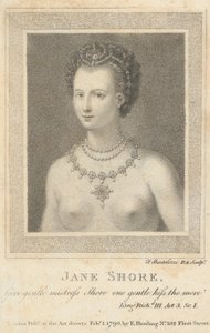Jane Shore: Give Gentle Mistress Shore One Gentle Kiss the More Shakespeare by Francesco Bartolozzi