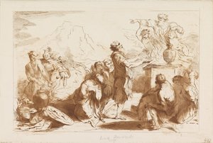 Offering of Noah (series title: Old and New Testament after Castiglione) by Francesco Bartolozzi