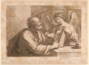 Saint Matthew with an Angel and Book by Francesco Bartolozzi