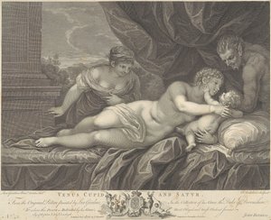 Venus, Cupid and Satyr by Francesco Bartolozzi