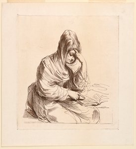 Woman Studying by Francesco Bartolozzi