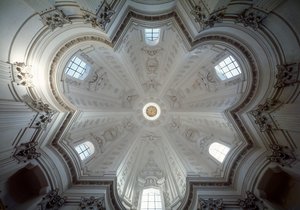 Interior view of cupola of Church of St. Ivo alla Sapienza